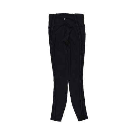 Lululemon High-Rise Black Active Leggings Size 8 Stretch Fabric 72cm Inseam