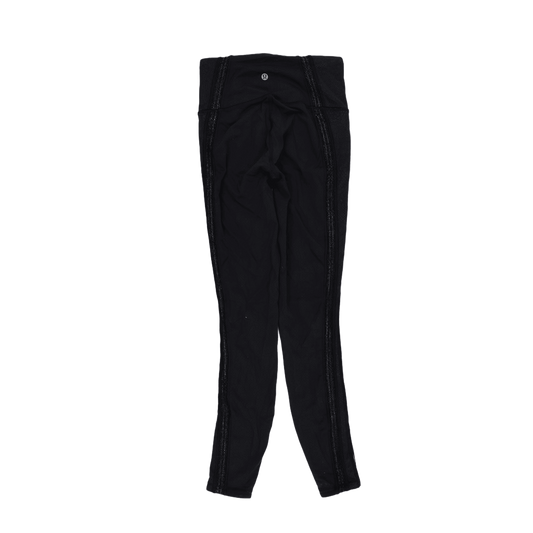 Lululemon High-Rise Black Active Leggings Size 8 Stretch Fabric 72cm Inseam