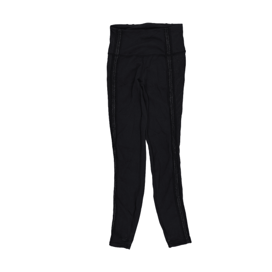 Lululemon High-Rise Black Active Leggings Size 8 Stretch Fabric 72cm Inseam
