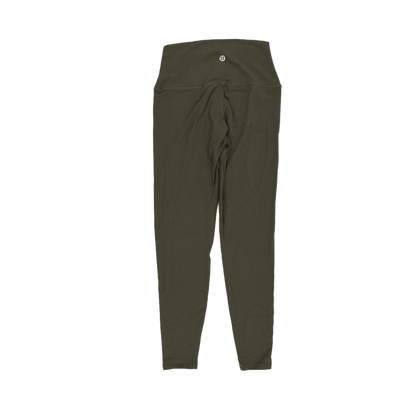 Lululemon Olive Green High Rise Leggings Women's Size Small 27 Inch Inseam Stretch Blend