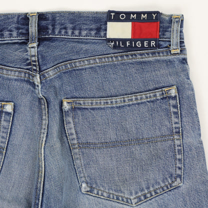 Tommy Hilfiger Vintage Straight Leg Denim Jeans Mid Blue W32 L30 Cotton