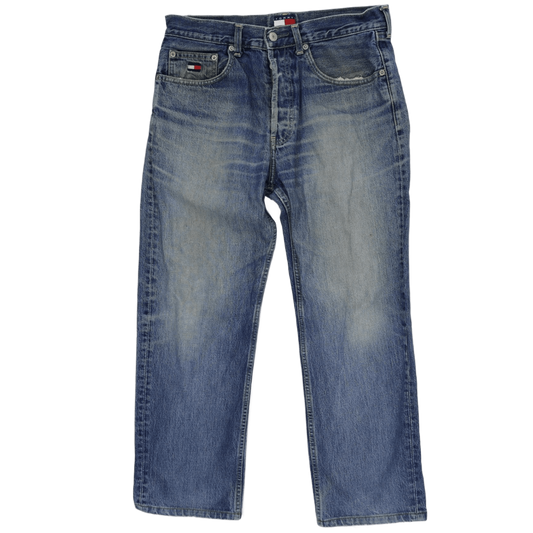 Tommy Hilfiger Vintage Straight Leg Denim Jeans Mid Blue W32 L30 Cotton