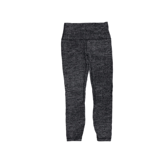 Lululemon Grey Knit High Waist Yoga Leggings Size S UK 8 Women's Activewear