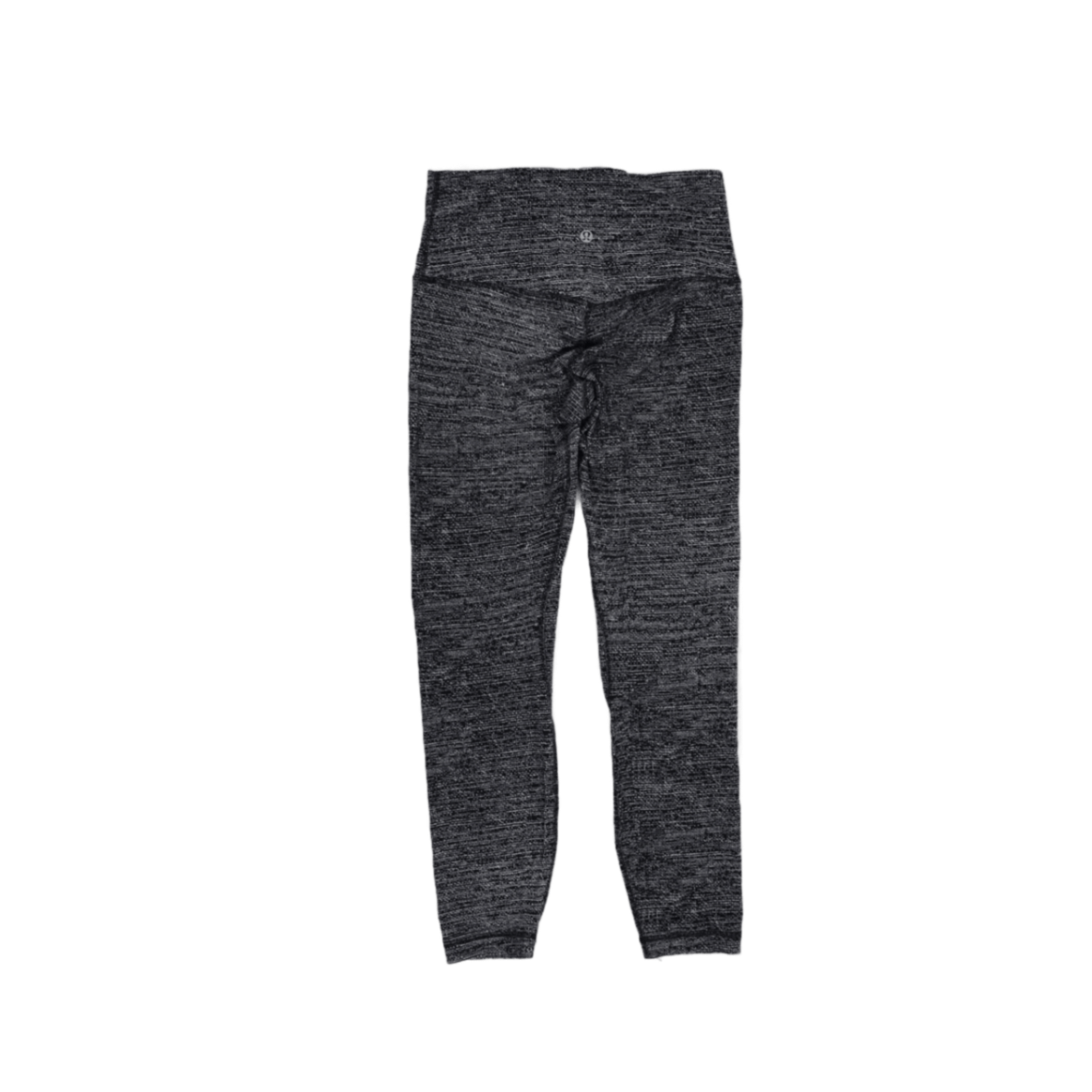 Lululemon Grey Knit High Waist Yoga Leggings Size S UK 8 Women's Activewear