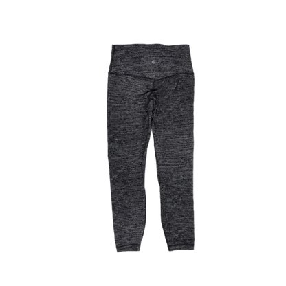 Lululemon Grey Knit High Waist Yoga Leggings Size S UK 8 Women's Activewear