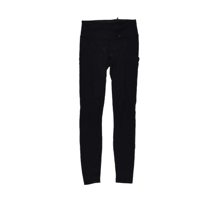Lululemon High Rise Black Leggings Size 8 Stretch Polyester Blend