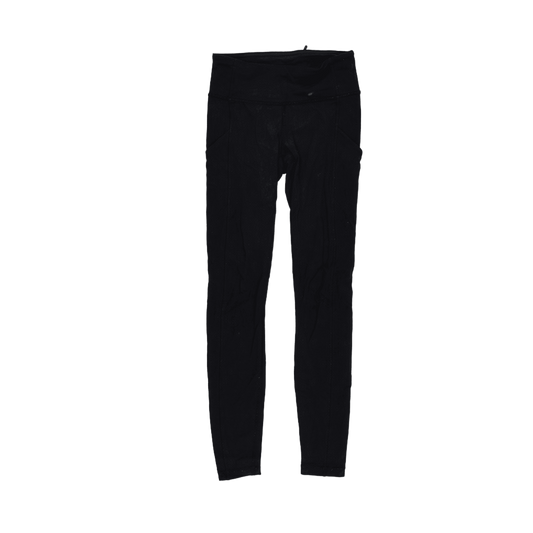 Lululemon High Rise Black Leggings Size 8 Stretch Polyester Blend