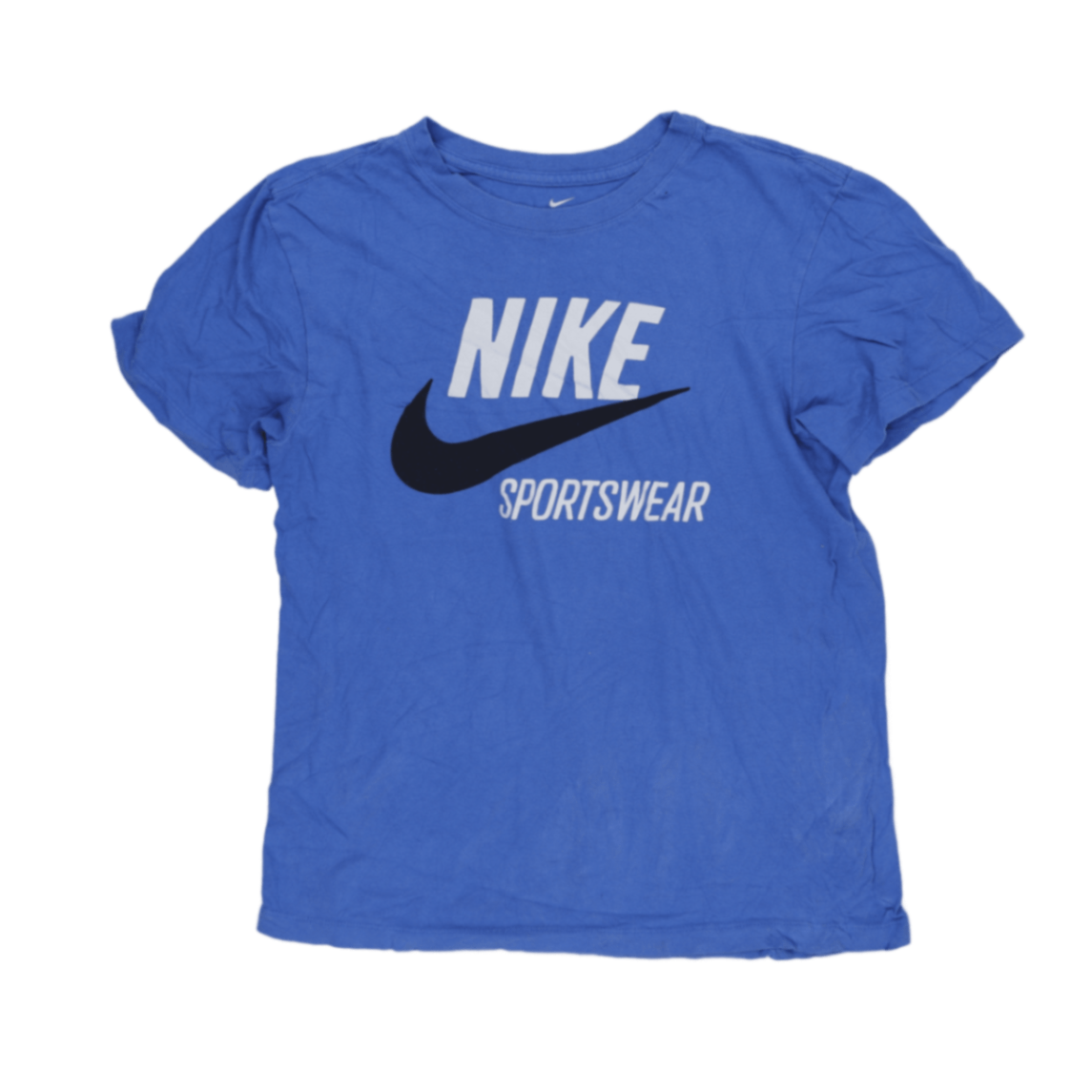 Nike Men's Blue Graphic Sportswear T-Shirt Size S Cotton Crew Neck Short Sleeve