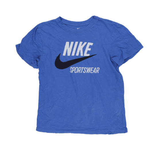 Nike Men's Blue Graphic Sportswear T-Shirt Size S Cotton Crew Neck Short Sleeve