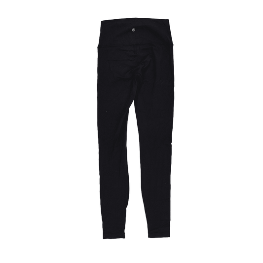 Lululemon High-Rise Black Leggings Women's Size 10 28 Inch Inseam Polyester Blend Activewear