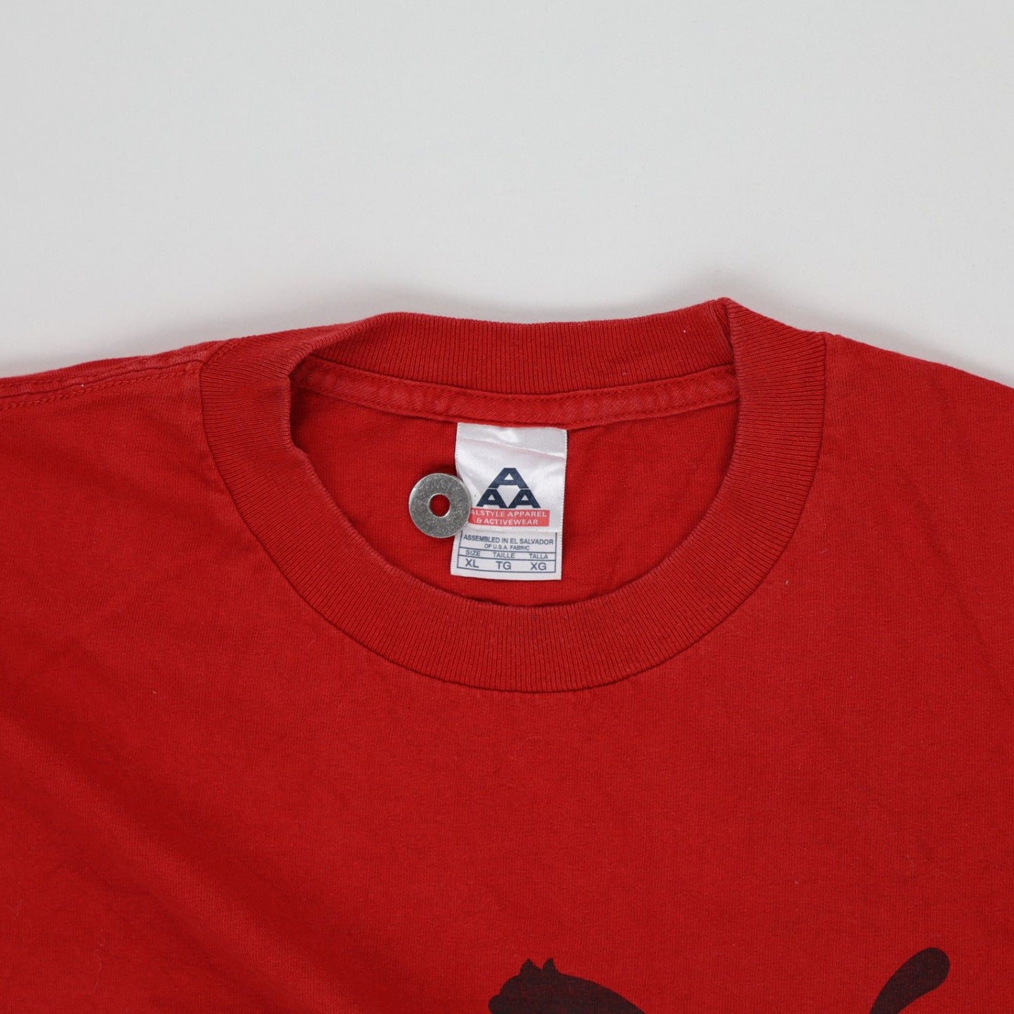 PUMA Vintage Red Graphic Tee XL Cotton Crew Neck 90s