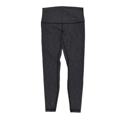 Lululemon High Rise Full Length Black Leggings Size 6 Polyester Blend