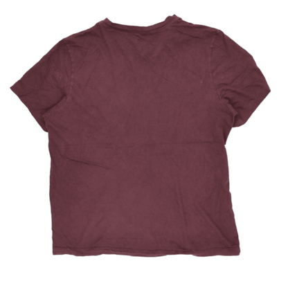 Nike Burgundy Cotton Crew Neck T-Shirt Men Size M Casual Tee