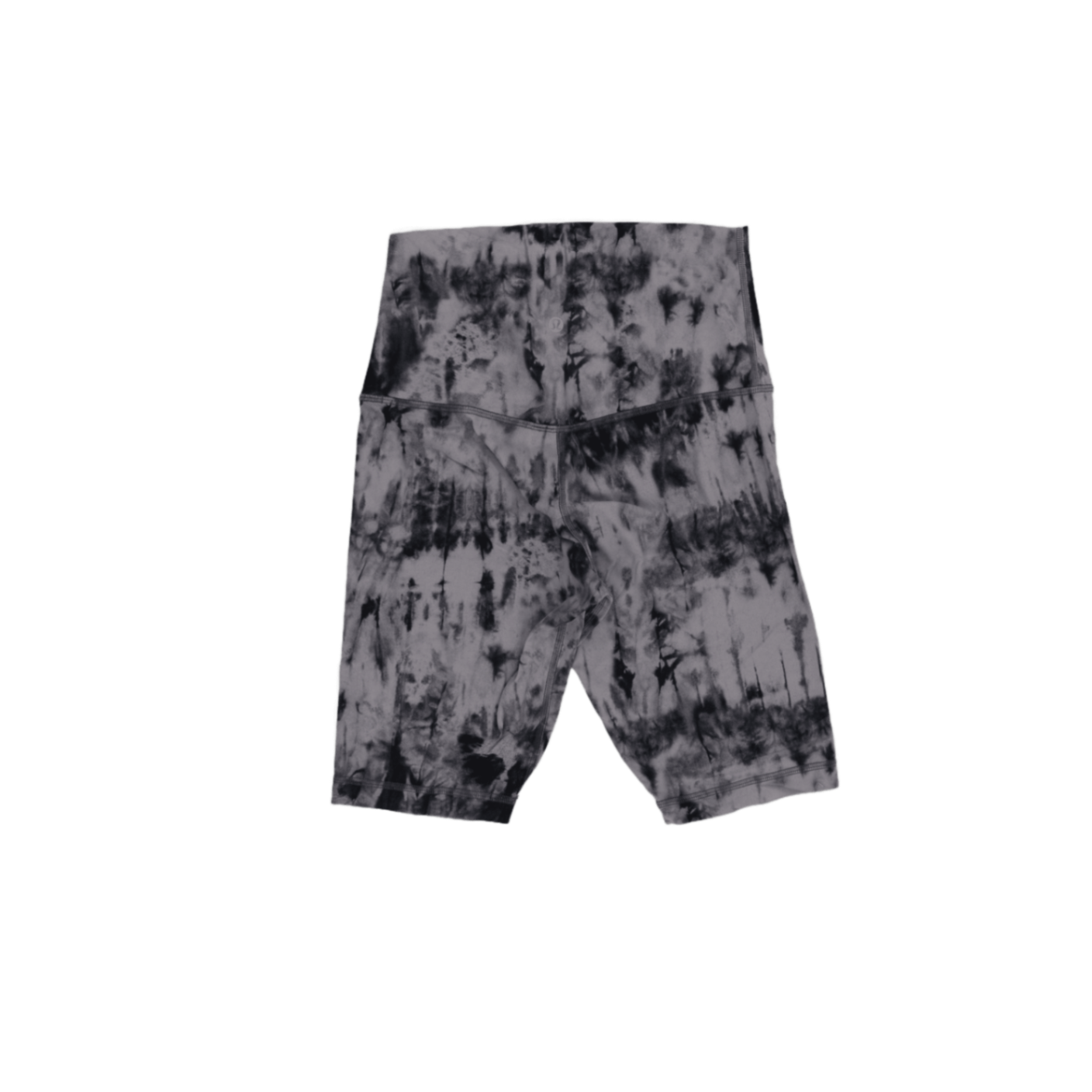 Lululemon Women's Tie Dye Cycling Shorts Grey Black Size 8 Nylon Elastane Blend