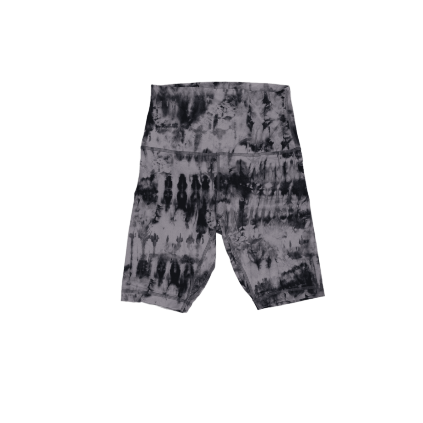Lululemon Women's Tie Dye Cycling Shorts Grey Black Size 8 Nylon Elastane Blend