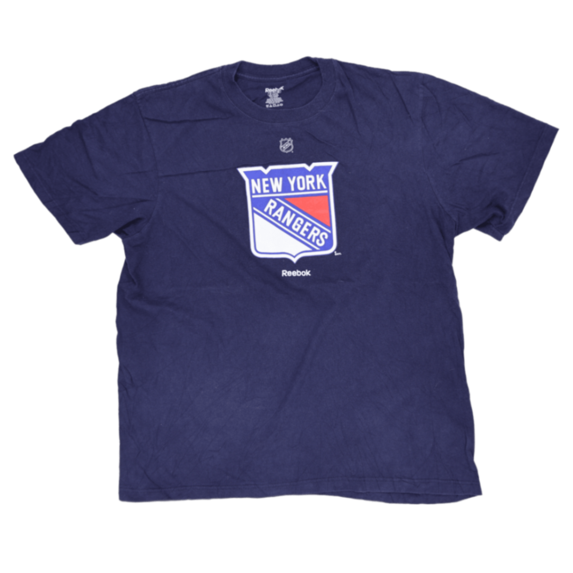 Reebok Navy Blue Men's Sports Fan T-Shirt XL Cotton Crew Neck