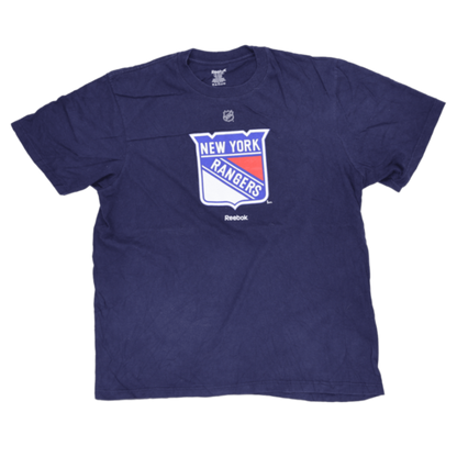 Reebok Navy Blue Men's Sports Fan T-Shirt XL Cotton Crew Neck