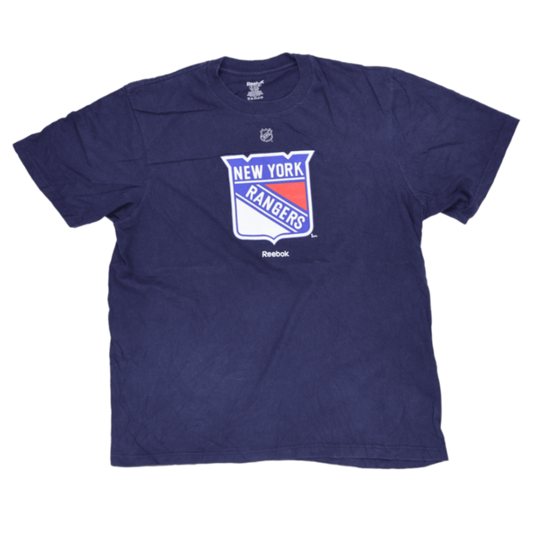 Reebok Navy Blue Men's Sports Fan T-Shirt XL Cotton Crew Neck