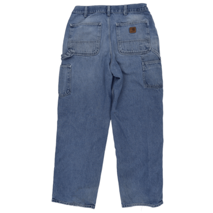 Carhartt Vintage Carpenter Jeans Blue 38W 32L Cotton Denim Relaxed Fit