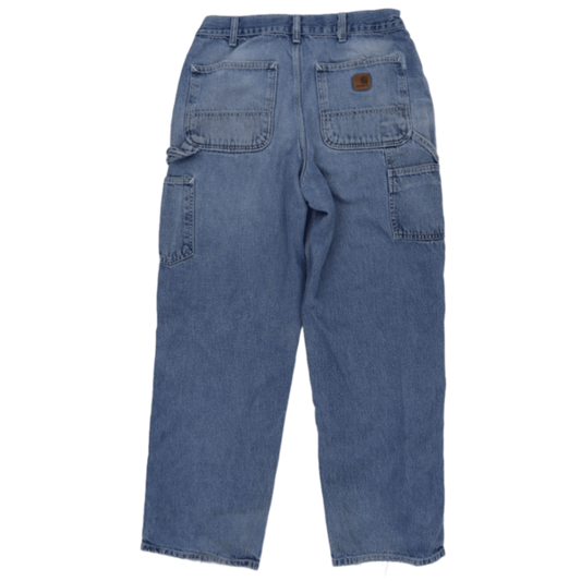 Carhartt Vintage Carpenter Jeans Blue 38W 32L Cotton Denim Relaxed Fit