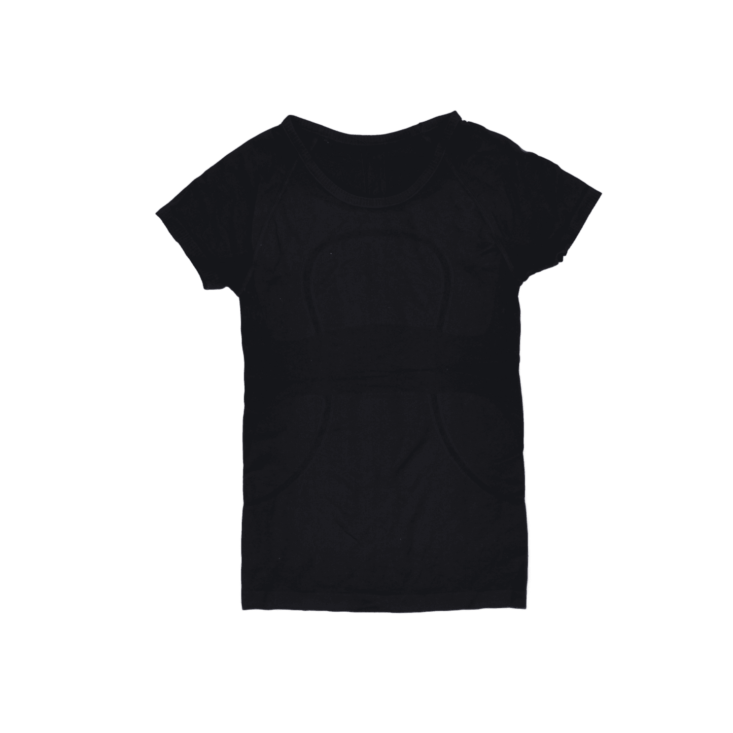 New Lululemon Athletica Black Athletic T-Shirt Women's Size S Polyester Blend Crew Neck Short Sleeve