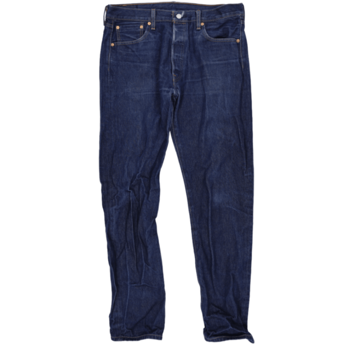 Levi's 501 Original Fit Straight Leg Jeans Dark Blue W36 L40 Cotton