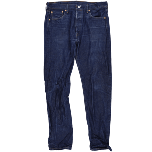 Levi's 501 Original Fit Straight Leg Jeans Dark Blue W36 L40 Cotton