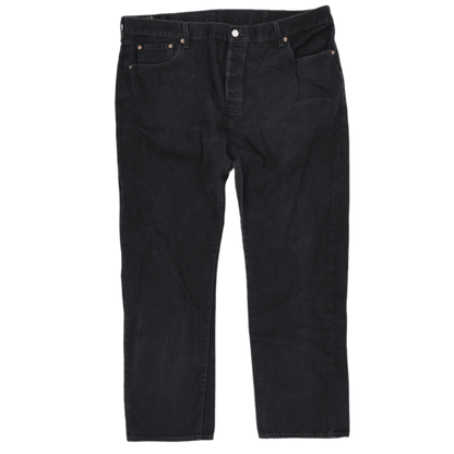 Levi's 501 Original Fit Black Jeans W42 L32 Cotton Denim Straight Leg