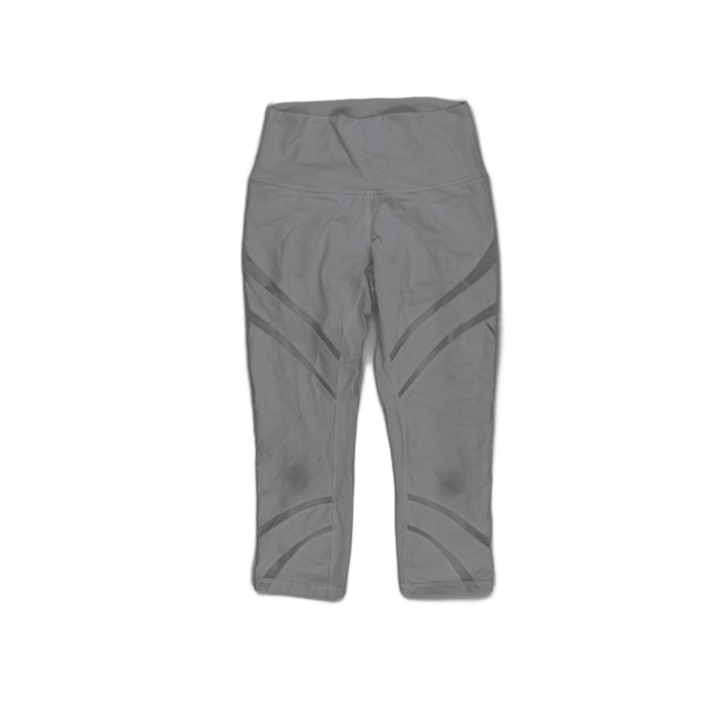 Lululemon Grey High Waist Crop Leggings Size 10 Stretch Blend Activewear