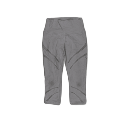 Lululemon Grey High Waist Crop Leggings Size 10 Stretch Blend Activewear