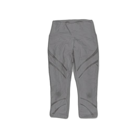 Lululemon Grey High Waist Crop Leggings Size 10 Stretch Blend Activewear