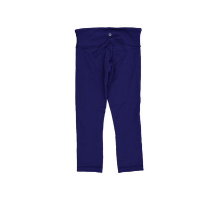 Lululemon Deep Blue High Waist Full Length Leggings Women's Size Small Stretch Polyester Blend