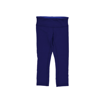 Lululemon Deep Blue High Waist Full Length Leggings Women's Size Small Stretch Polyester Blend