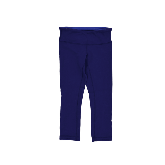 Lululemon Deep Blue High Waist Full Length Leggings Women's Size Small Stretch Polyester Blend