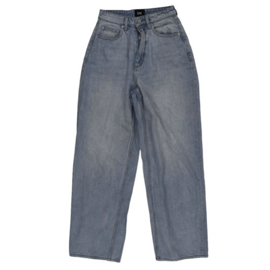 Lee High Rise Relaxed Fit Light Blue Women's Jeans 32W 32 In Cotton