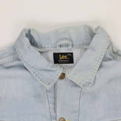 Lee Rider Vintage Light Blue Denim Jacket XXL Cotton Collared