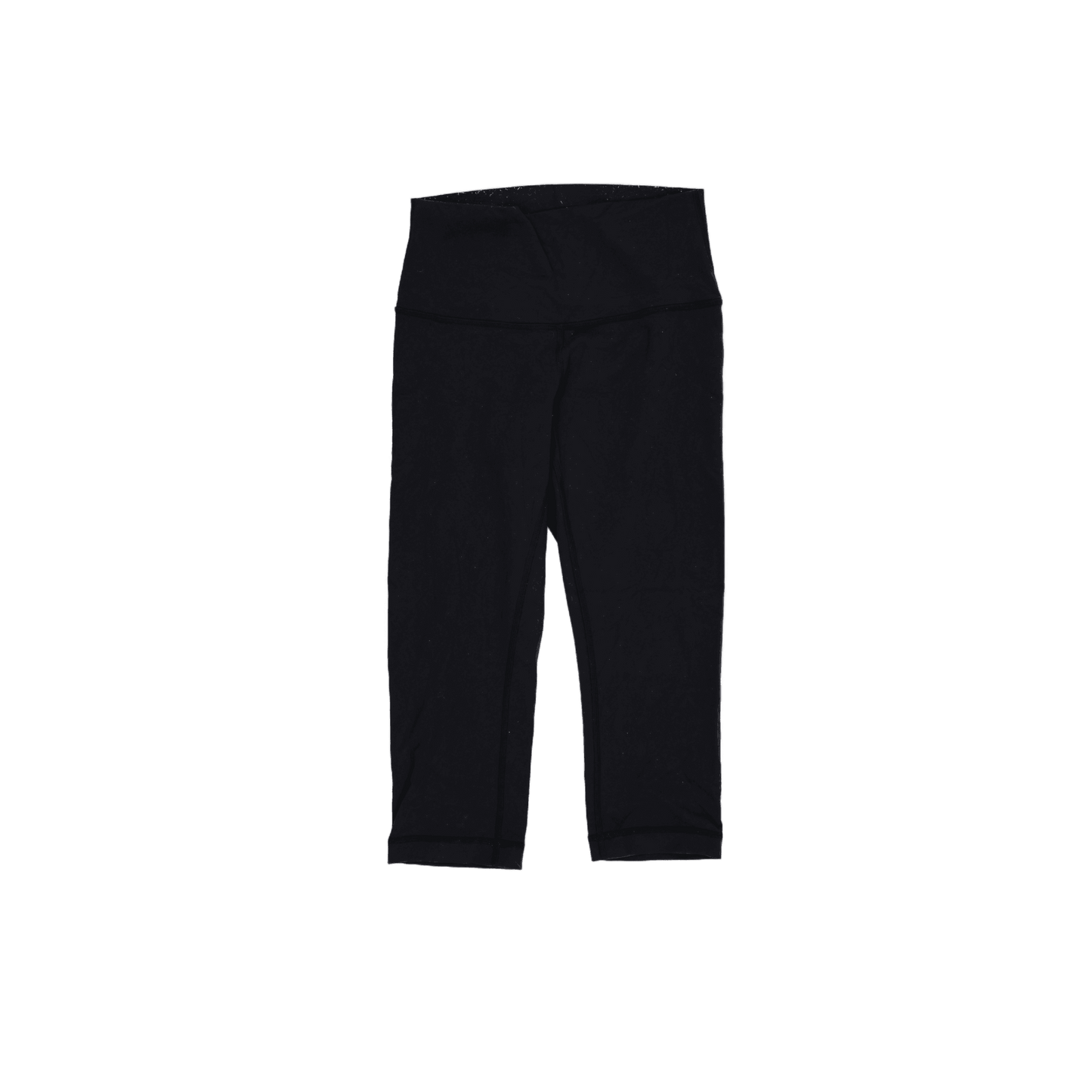 Lululemon High Rise Black Cropped Leggings Size 8 Stretch Fabric