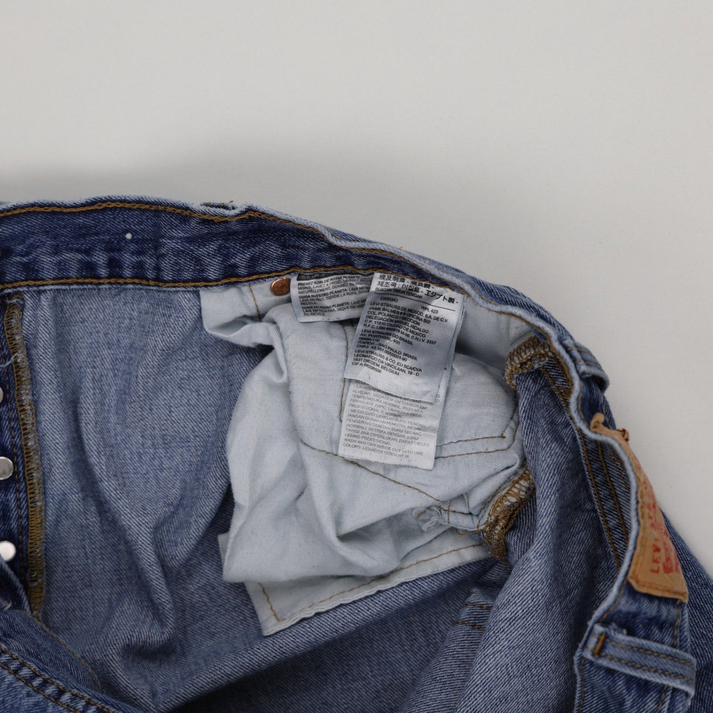 Levi's 501 Original Straight Leg Blue Denim Jeans W34 L34 100% Cotton Vintage