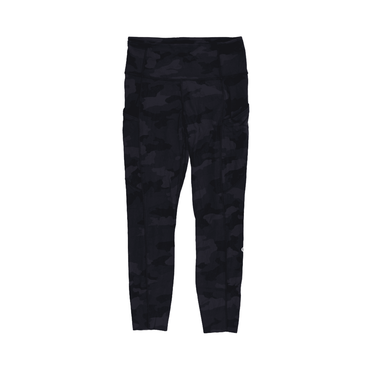 Lululemon Black Camo Print High Rise Leggings Size Small 26 Inch Inseam Polyester Blend