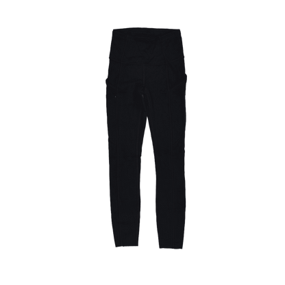 Lululemon High-Rise Black Active Leggings Women's Size 8 28 Inch Inseam Polyester Blend