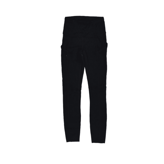 Lululemon High-Rise Black Active Leggings Women's Size 8 28 Inch Inseam Polyester Blend
