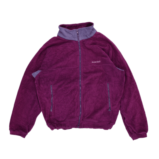 Montbell Purple Fleece Outdoor Jacket XL Vintage High Neck