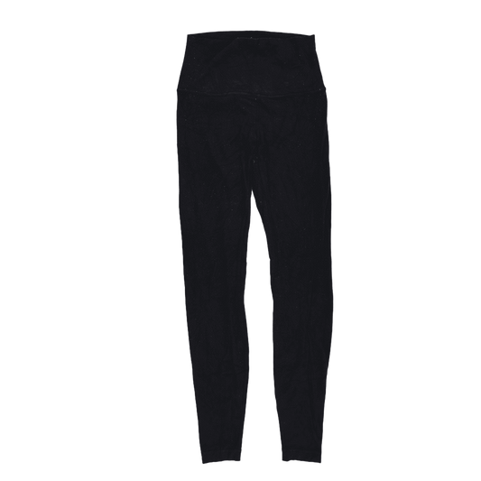 Lululemon High Waist Black Full Length Leggings Size 6 Performance Fabric Womens Activewear