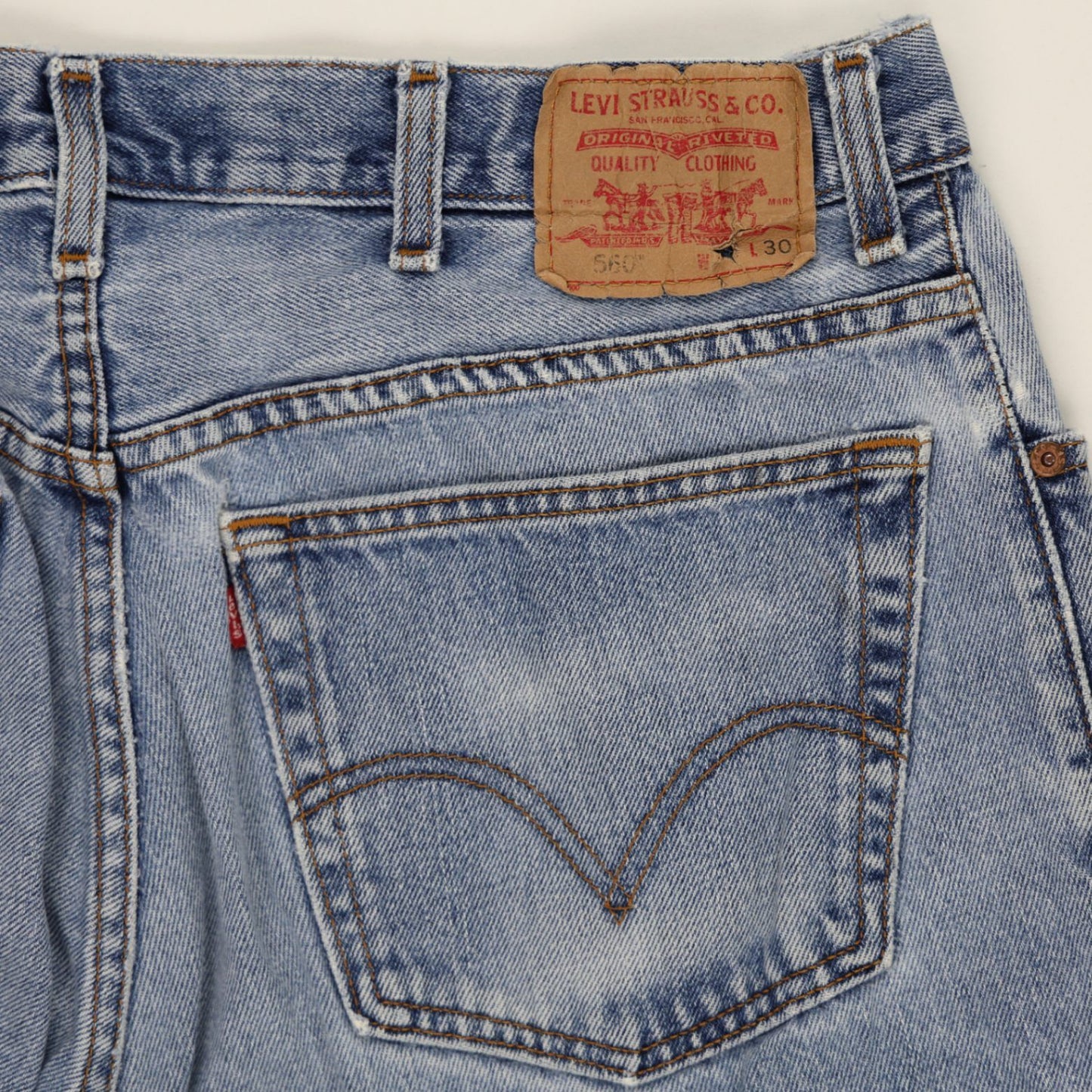 Levi's 560 Comfort Fit Jeans Light Blue W38 L30 100% Cotton Vintage