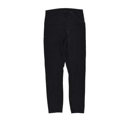 Lululemon High-Waisted Black Full-Length Leggings Size 8 Nylon Blend Womens Activewear