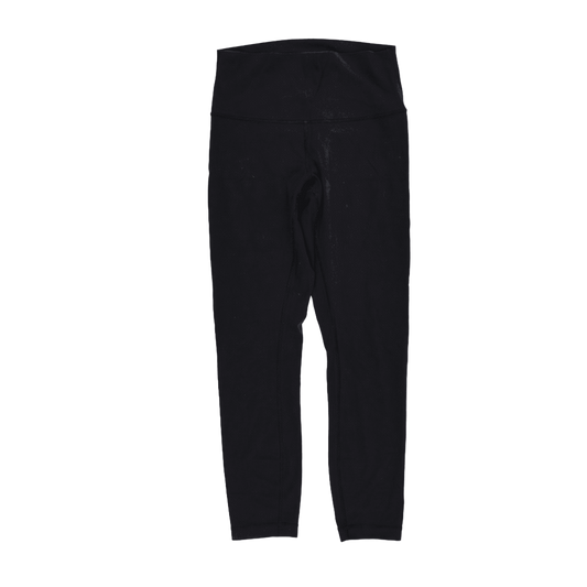 Lululemon High-Waisted Black Full-Length Leggings Size 8 Nylon Blend Womens Activewear