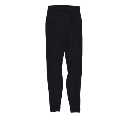 Lululemon High-Waisted Black Leggings Women Medium Polyester Blend 70cm Inseam 32cm Waist Used Excellent