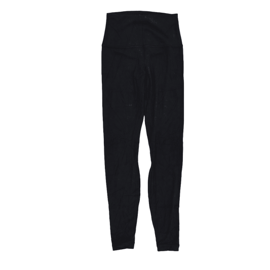 Lululemon High-Waisted Black Leggings Women Medium Polyester Blend 70cm Inseam 32cm Waist Used Excellent