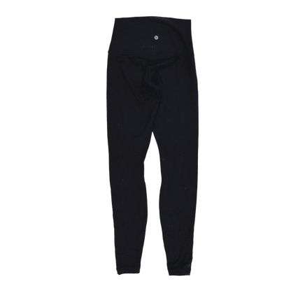 Lululemon High-Waisted Black Leggings Women Medium Polyester Blend 70cm Inseam 32cm Waist Used Excellent