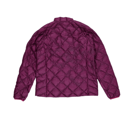 Montbell Lightweight Quilted Burgundy Insulated Jacket Men's Size Large Synthetic High Neck